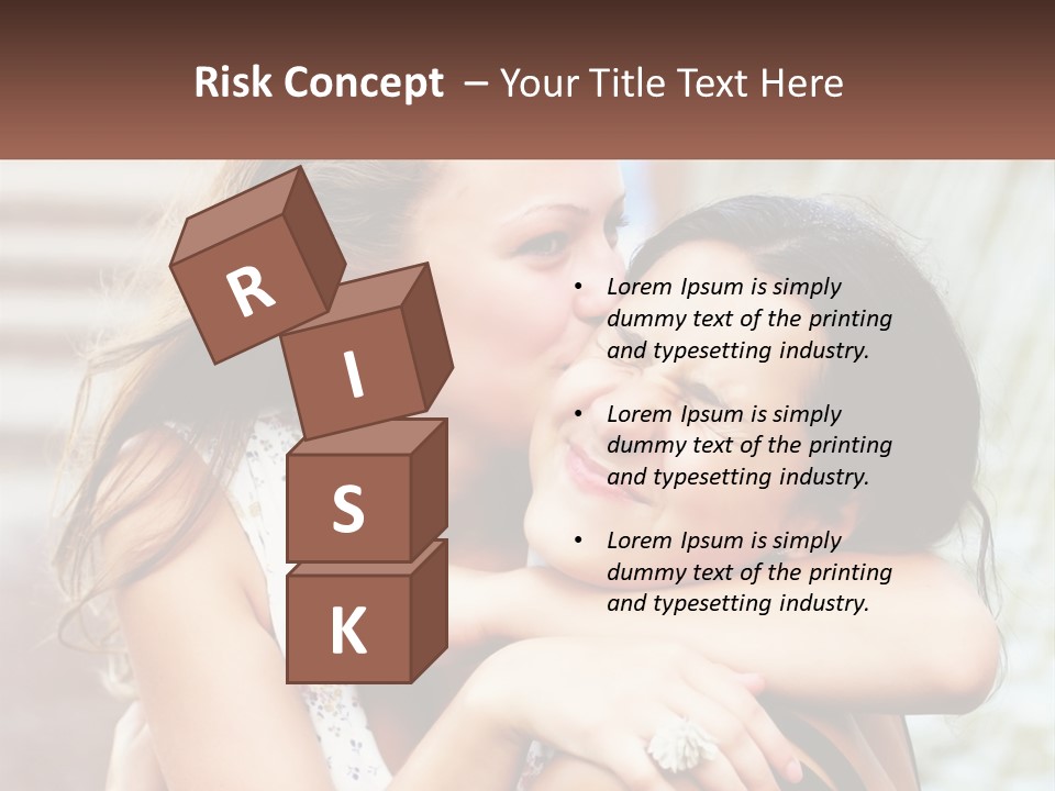 A Couple Of Women Hugging Each Other In Front Of A Brick Wall PowerPoint Template