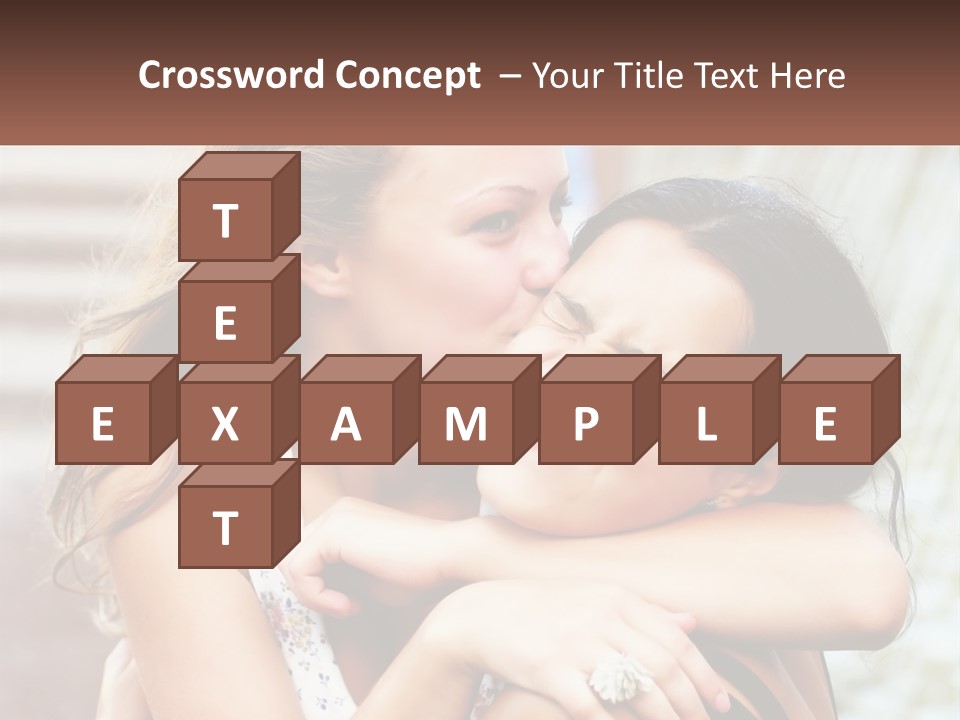 A Couple Of Women Hugging Each Other In Front Of A Brick Wall PowerPoint Template