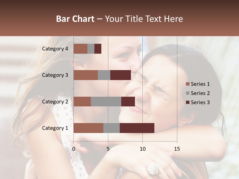 A Couple Of Women Hugging Each Other In Front Of A Brick Wall PowerPoint Template