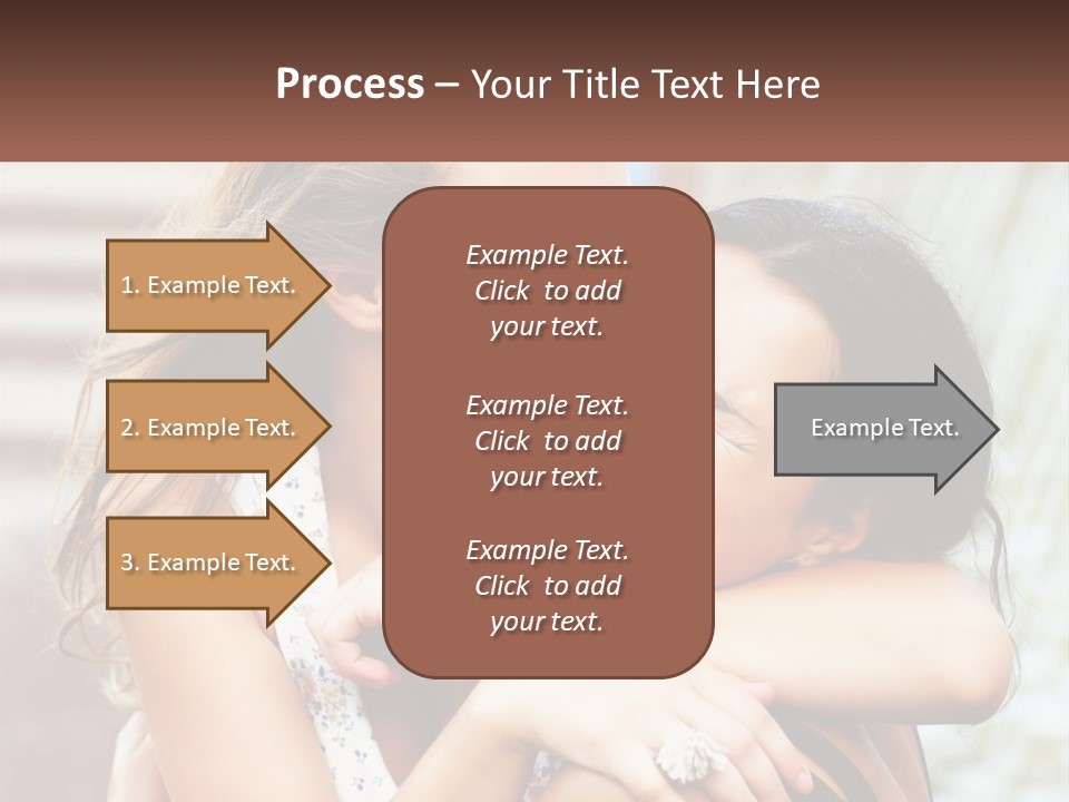 A Couple Of Women Hugging Each Other In Front Of A Brick Wall PowerPoint Template
