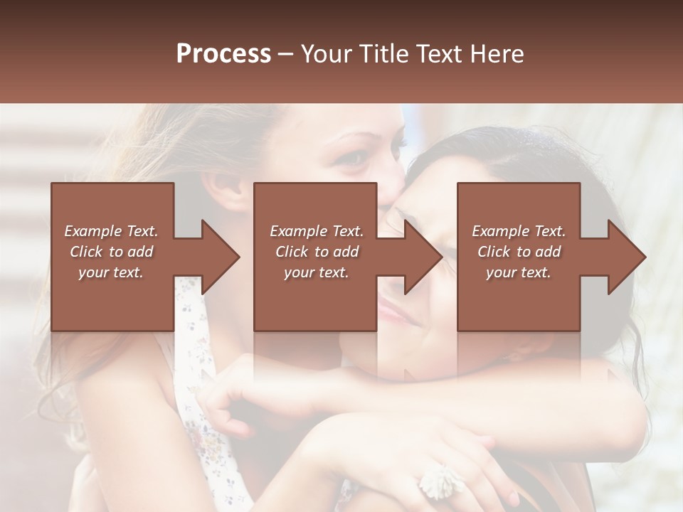 A Couple Of Women Hugging Each Other In Front Of A Brick Wall PowerPoint Template