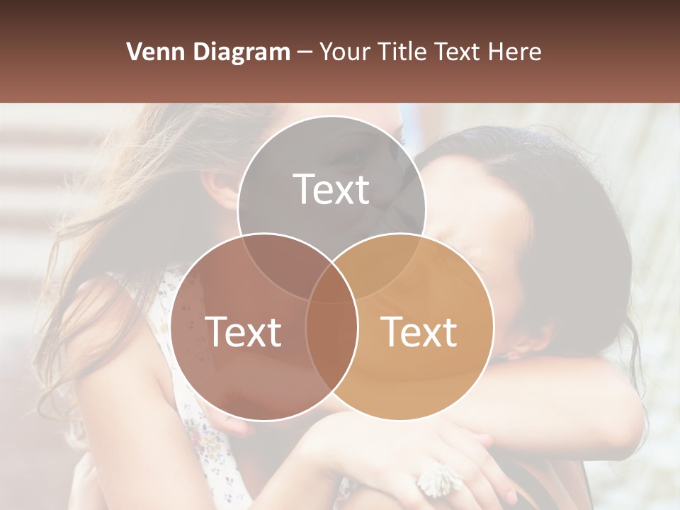 A Couple Of Women Hugging Each Other In Front Of A Brick Wall PowerPoint Template