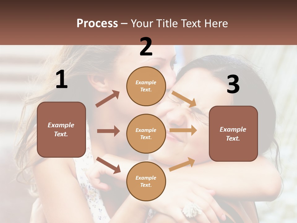 A Couple Of Women Hugging Each Other In Front Of A Brick Wall PowerPoint Template