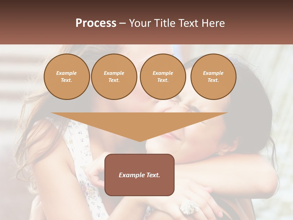 A Couple Of Women Hugging Each Other In Front Of A Brick Wall PowerPoint Template