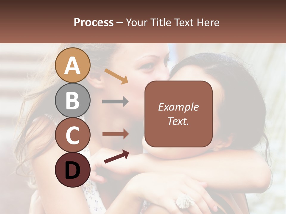 A Couple Of Women Hugging Each Other In Front Of A Brick Wall PowerPoint Template