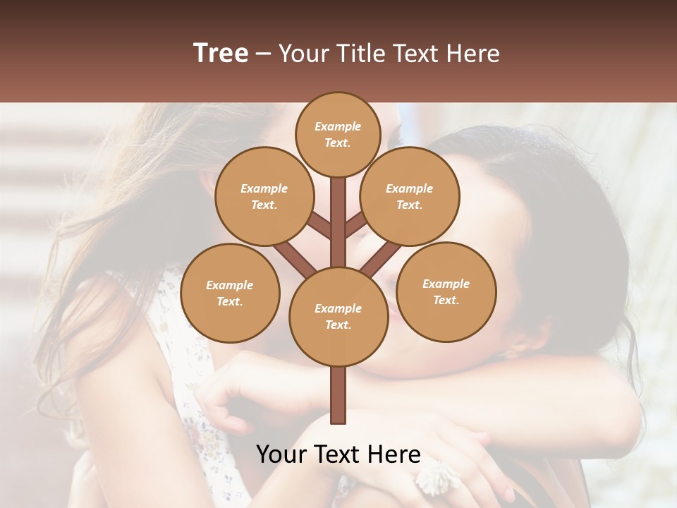 A Couple Of Women Hugging Each Other In Front Of A Brick Wall PowerPoint Template