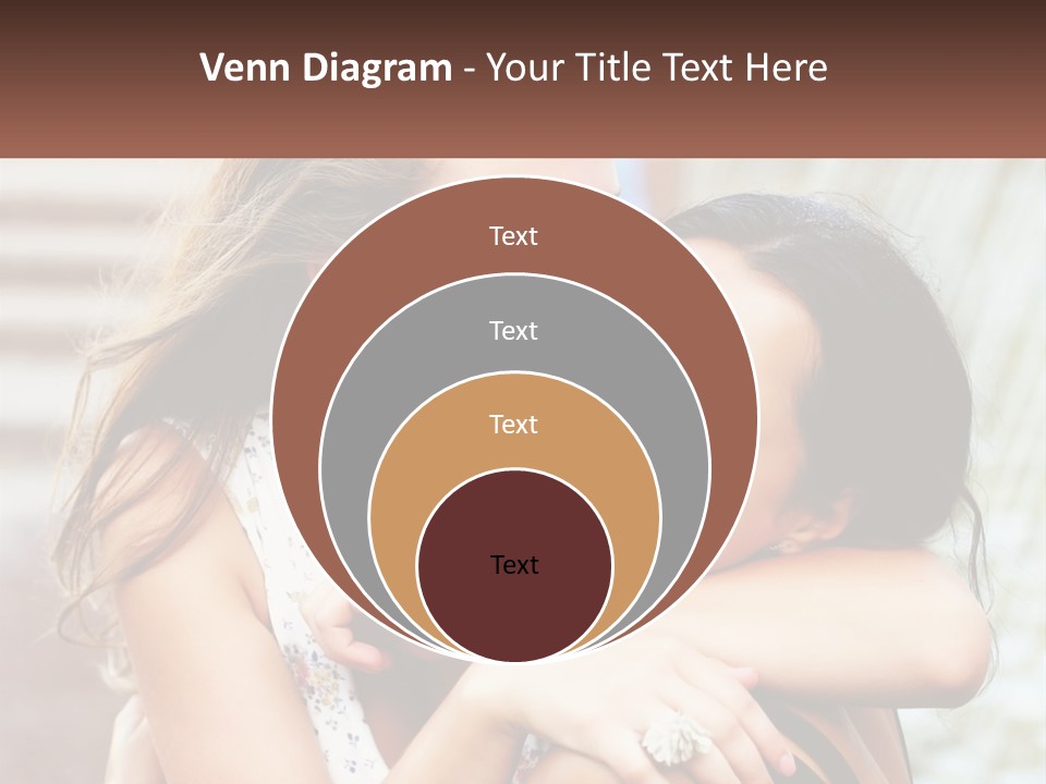 A Couple Of Women Hugging Each Other In Front Of A Brick Wall PowerPoint Template