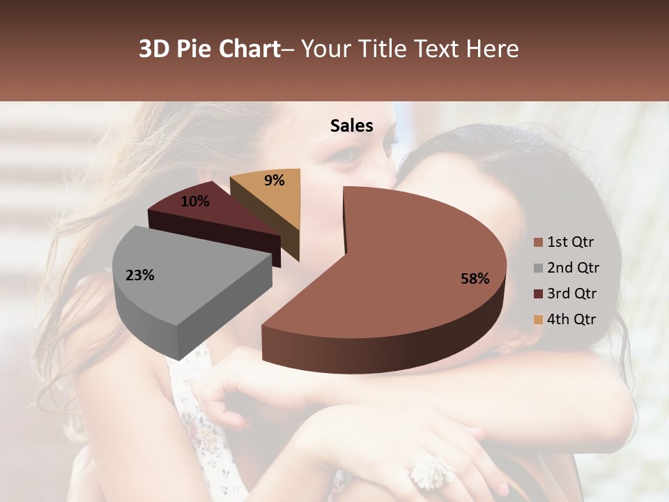 A Couple Of Women Hugging Each Other In Front Of A Brick Wall PowerPoint Template