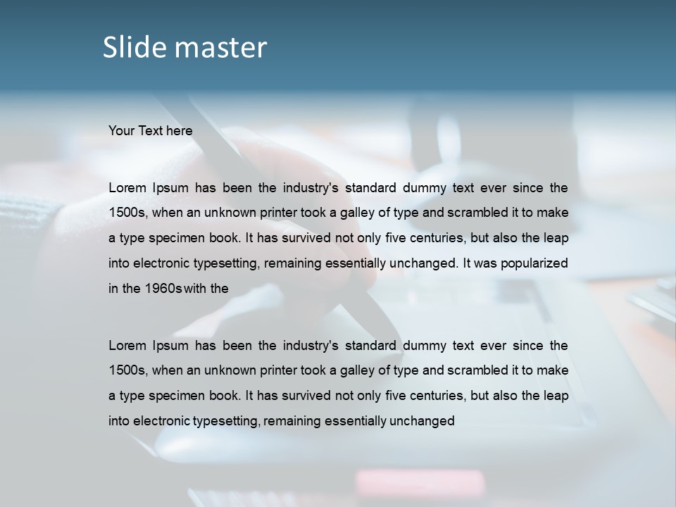 A Person Writing On A Piece Of Paper With A Pen PowerPoint Template