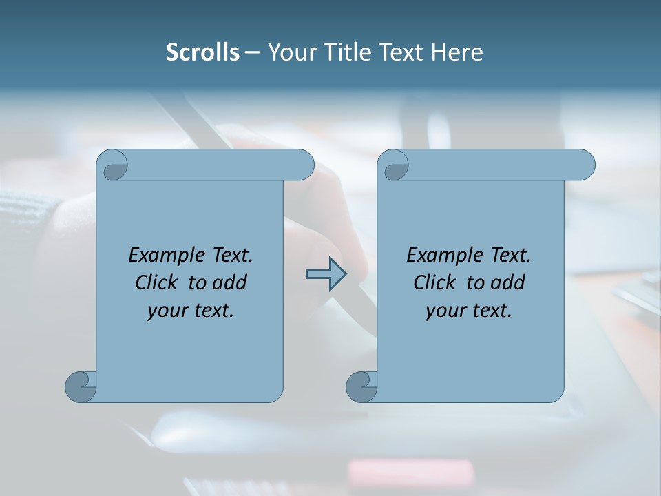 A Person Writing On A Piece Of Paper With A Pen PowerPoint Template