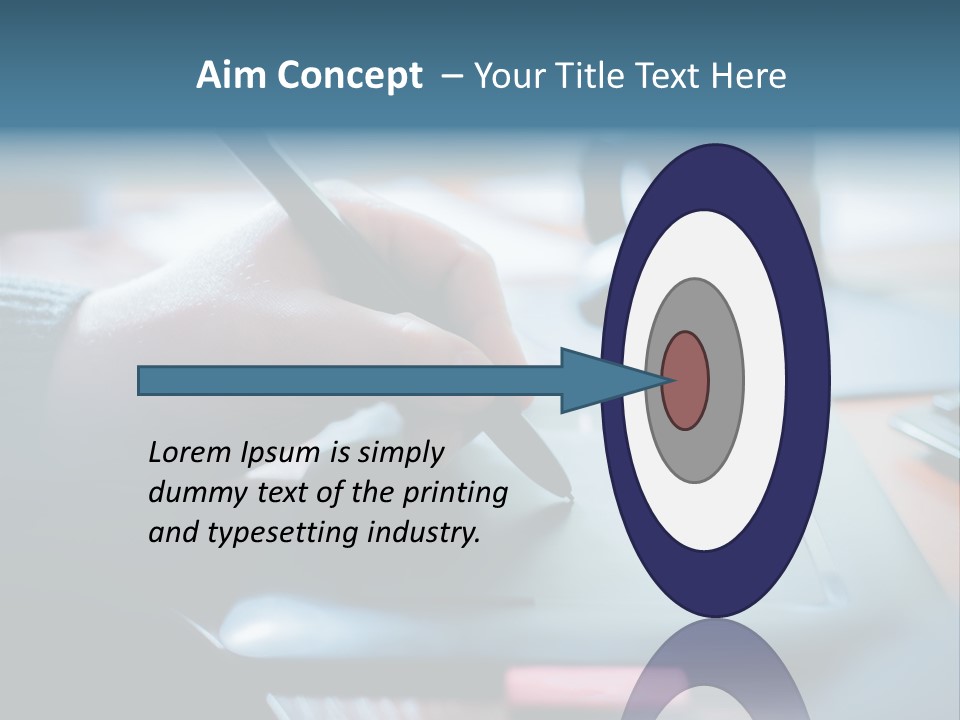 A Person Writing On A Piece Of Paper With A Pen PowerPoint Template