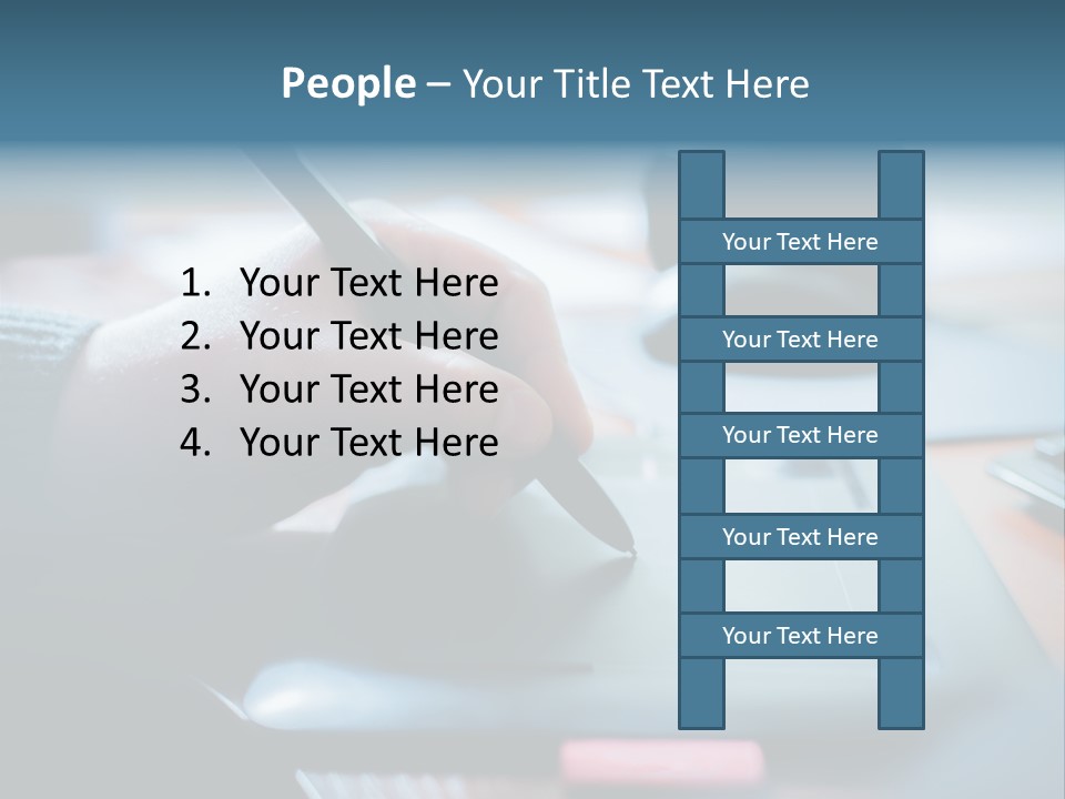 A Person Writing On A Piece Of Paper With A Pen PowerPoint Template