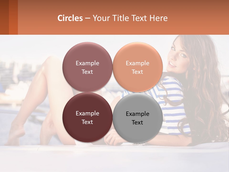 A Beautiful Woman Laying Down On The Ground PowerPoint Template
