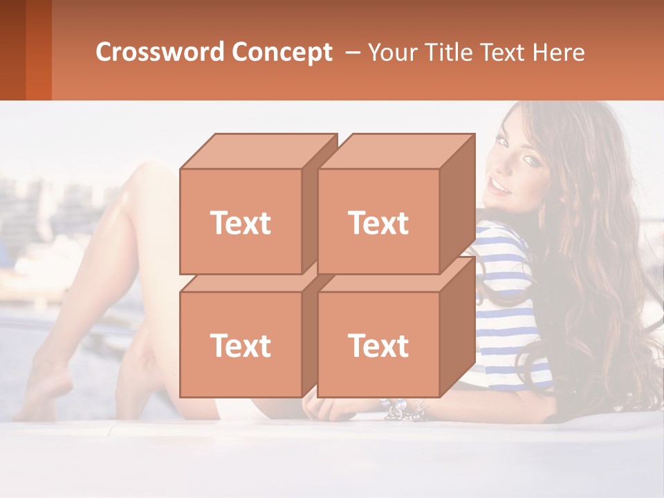 A Beautiful Woman Laying Down On The Ground PowerPoint Template