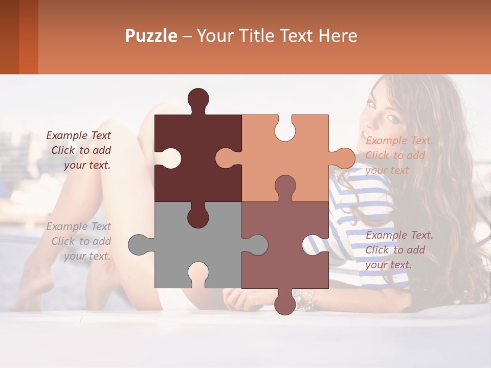 A Beautiful Woman Laying Down On The Ground PowerPoint Template