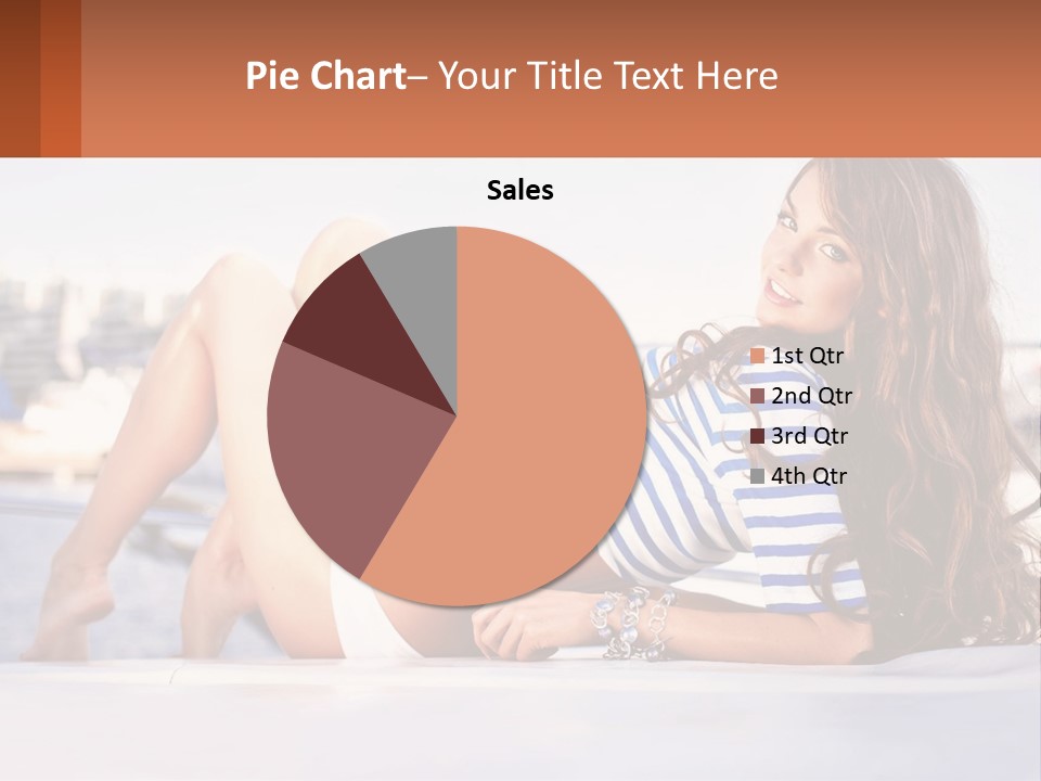 A Beautiful Woman Laying Down On The Ground PowerPoint Template