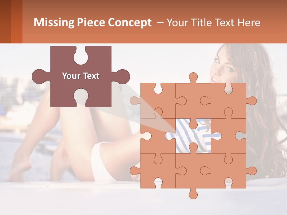 A Beautiful Woman Laying Down On The Ground PowerPoint Template