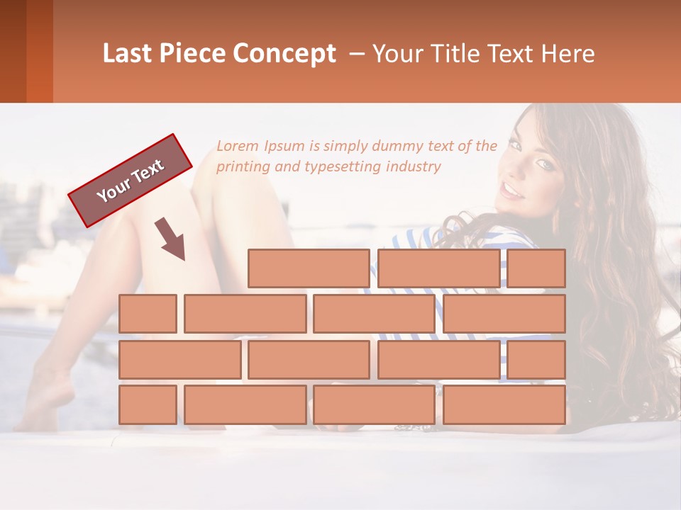 A Beautiful Woman Laying Down On The Ground PowerPoint Template