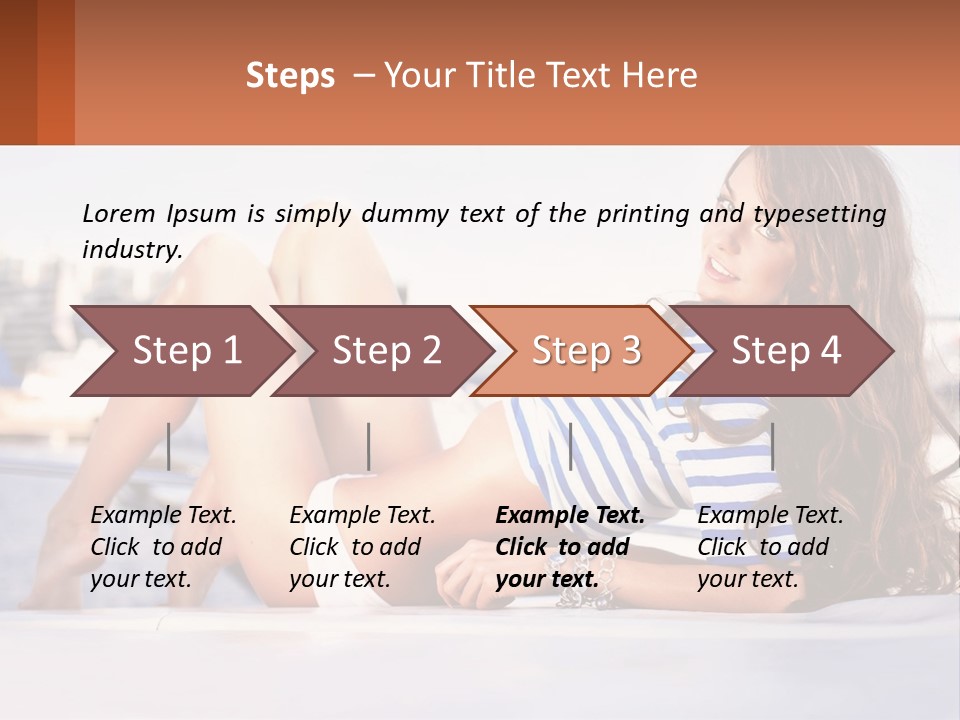 A Beautiful Woman Laying Down On The Ground PowerPoint Template