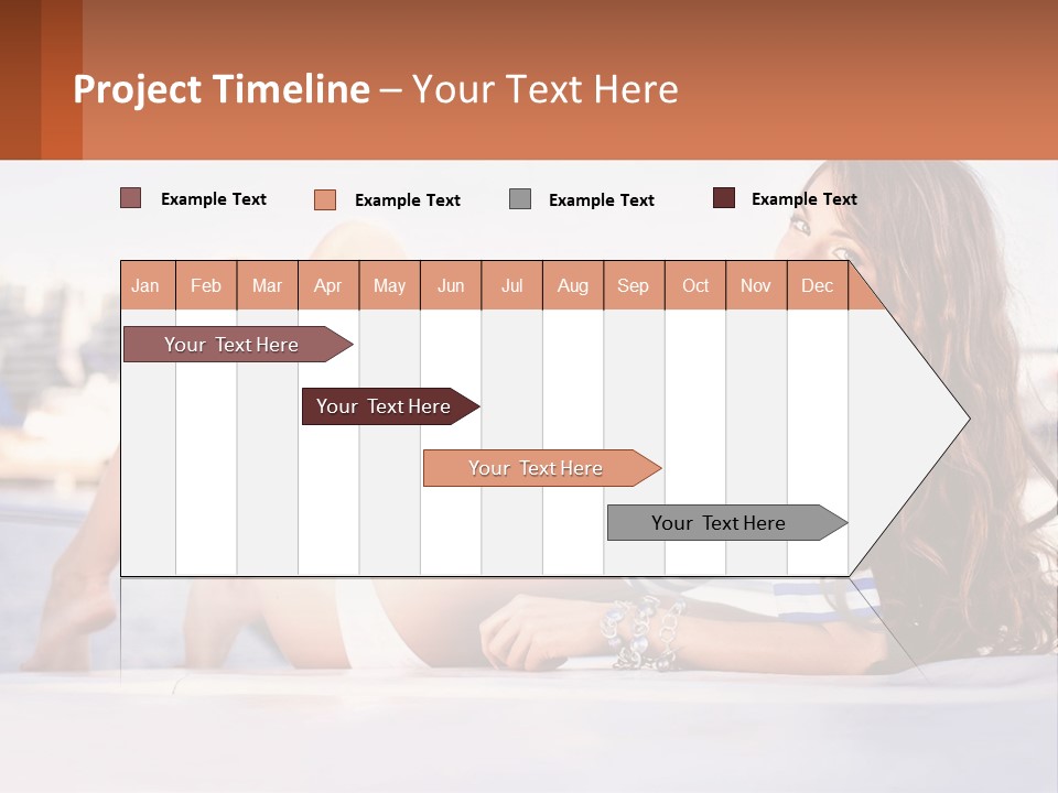 A Beautiful Woman Laying Down On The Ground PowerPoint Template