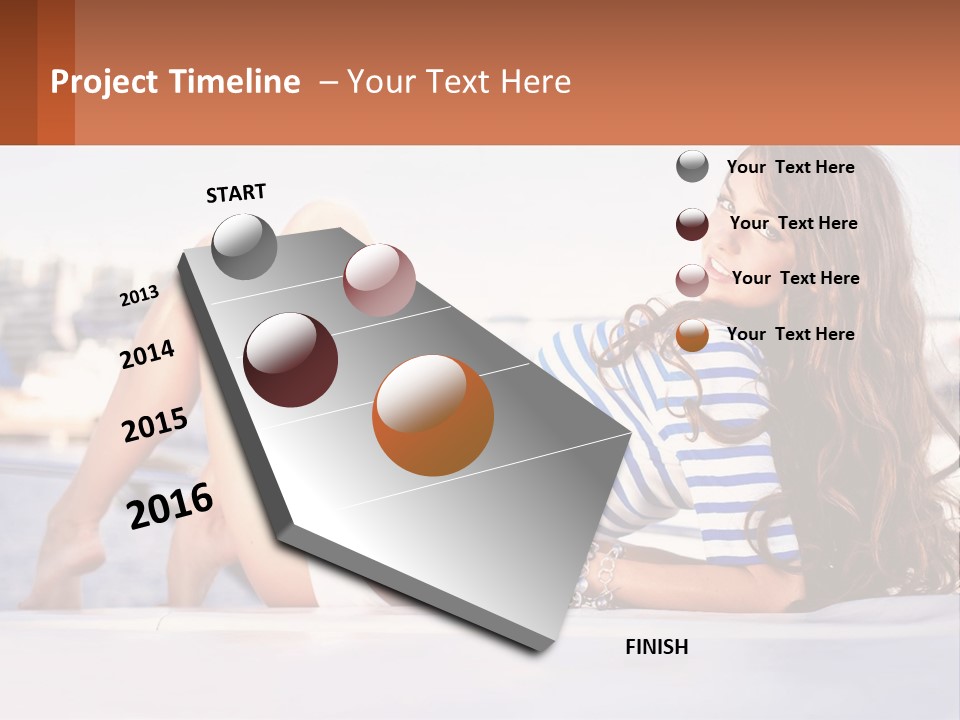 A Beautiful Woman Laying Down On The Ground PowerPoint Template