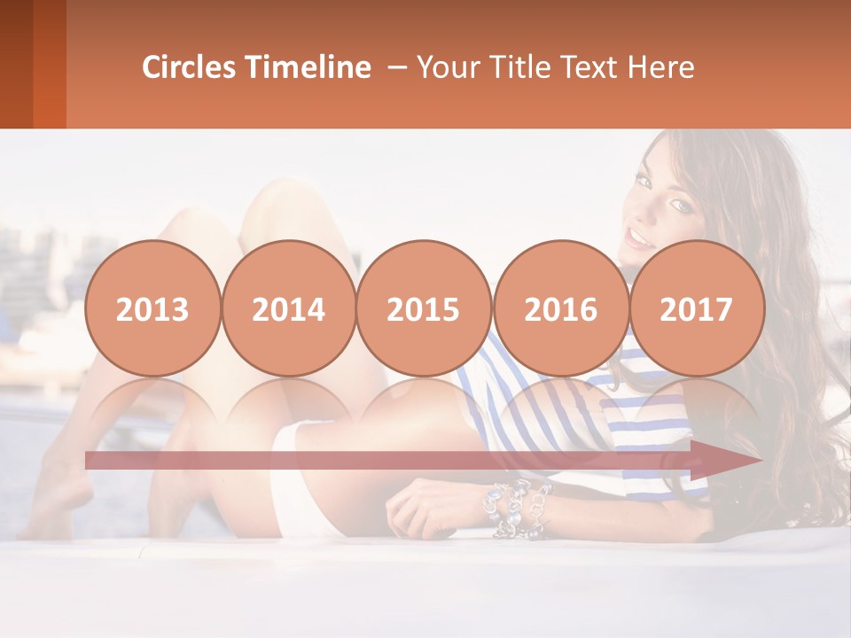 A Beautiful Woman Laying Down On The Ground PowerPoint Template