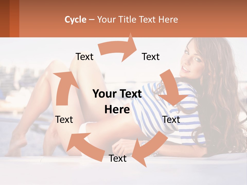 A Beautiful Woman Laying Down On The Ground PowerPoint Template