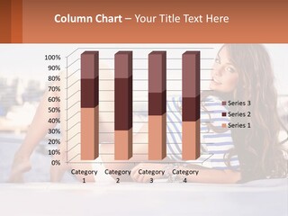 A Beautiful Woman Laying Down On The Ground PowerPoint Template