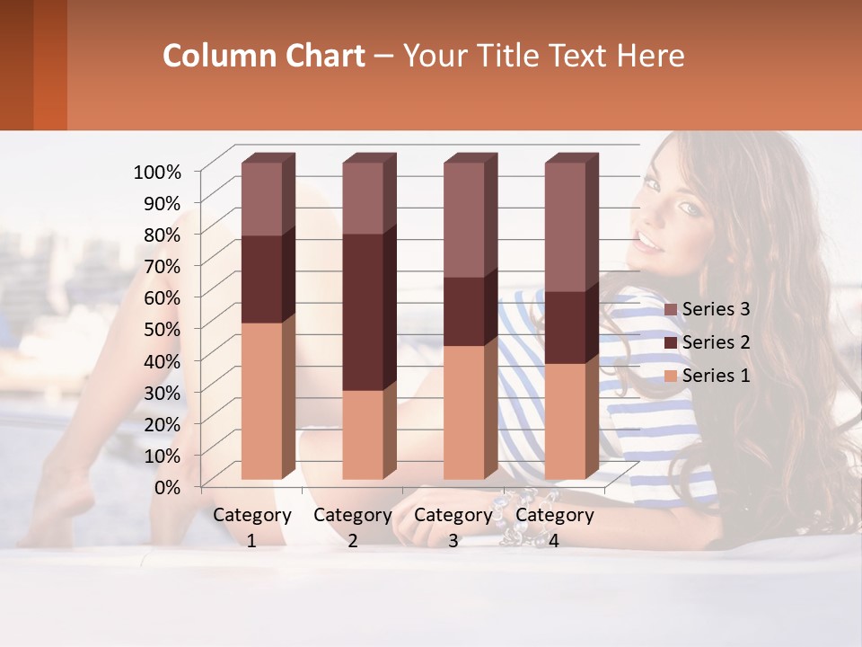 A Beautiful Woman Laying Down On The Ground PowerPoint Template