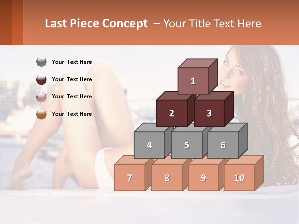 A Beautiful Woman Laying Down On The Ground PowerPoint Template