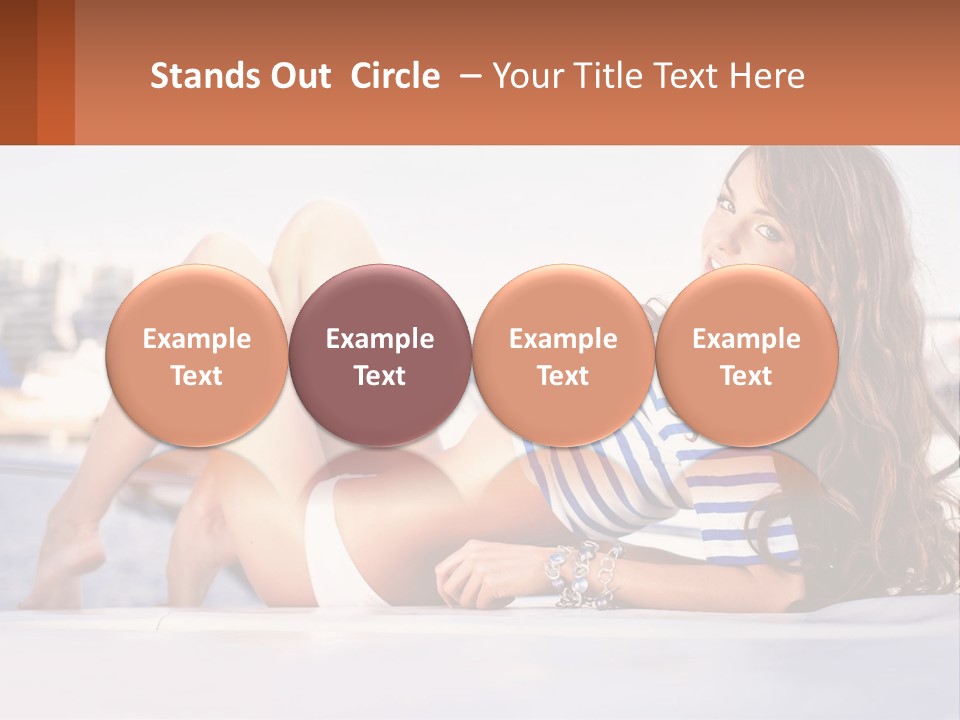 A Beautiful Woman Laying Down On The Ground PowerPoint Template