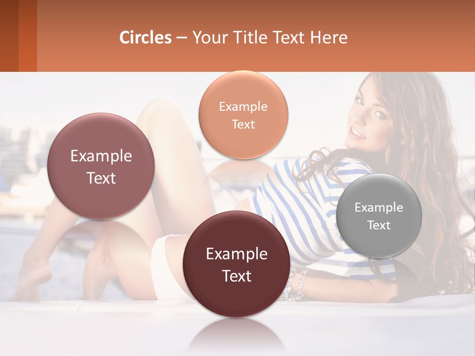 A Beautiful Woman Laying Down On The Ground PowerPoint Template