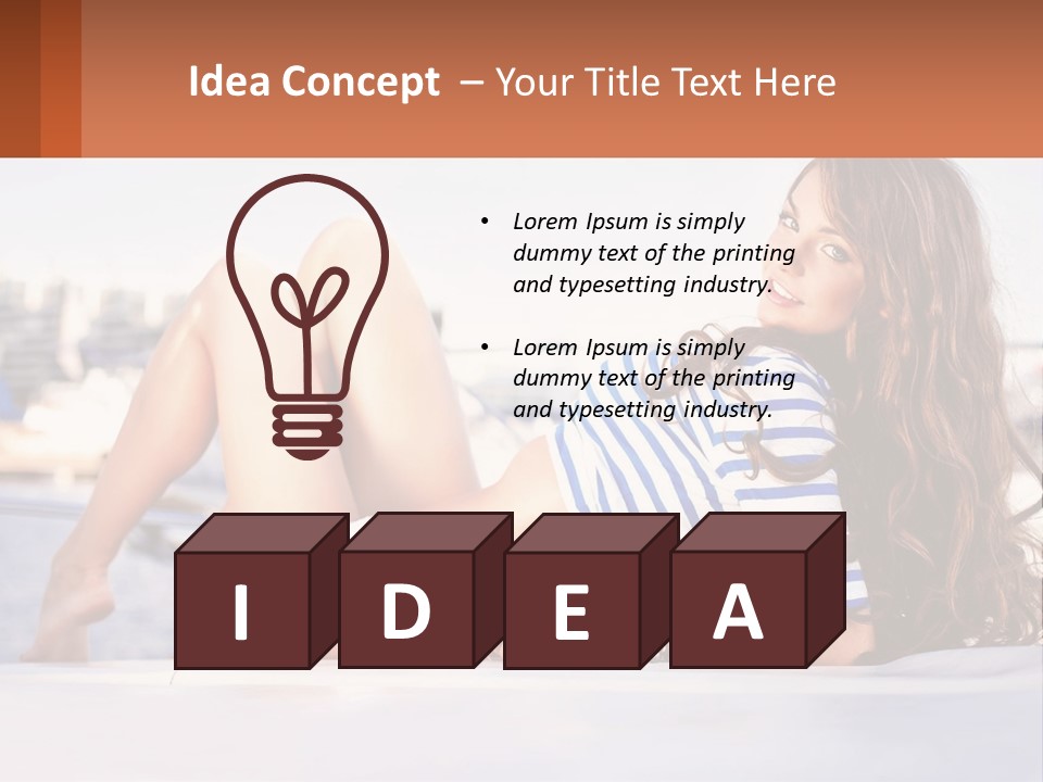 A Beautiful Woman Laying Down On The Ground PowerPoint Template