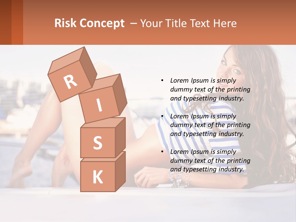 A Beautiful Woman Laying Down On The Ground PowerPoint Template