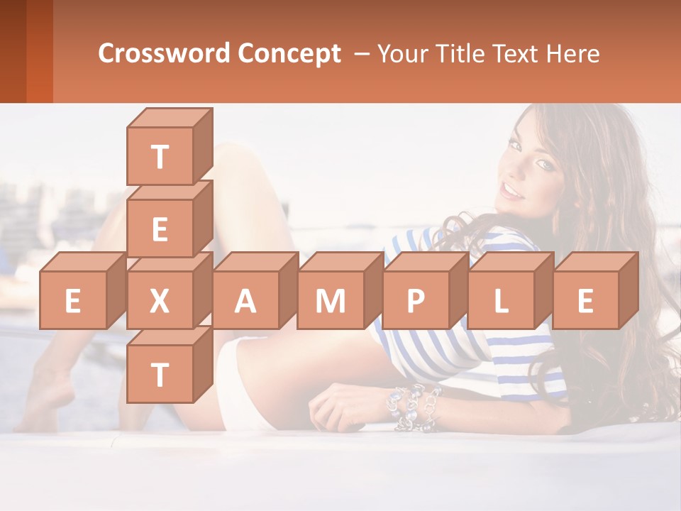 A Beautiful Woman Laying Down On The Ground PowerPoint Template