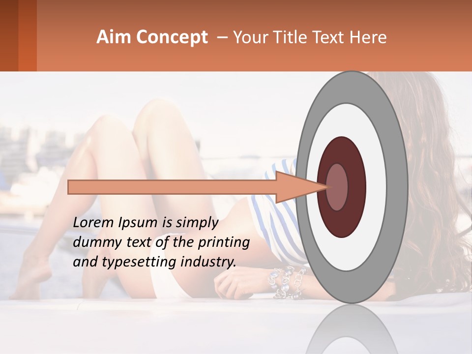 A Beautiful Woman Laying Down On The Ground PowerPoint Template