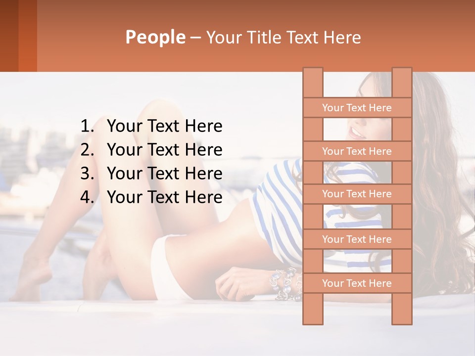 A Beautiful Woman Laying Down On The Ground PowerPoint Template