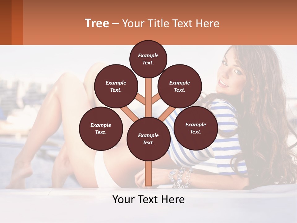 A Beautiful Woman Laying Down On The Ground PowerPoint Template