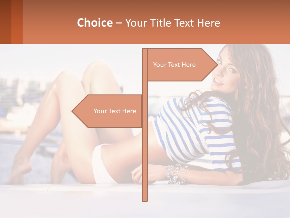 A Beautiful Woman Laying Down On The Ground PowerPoint Template