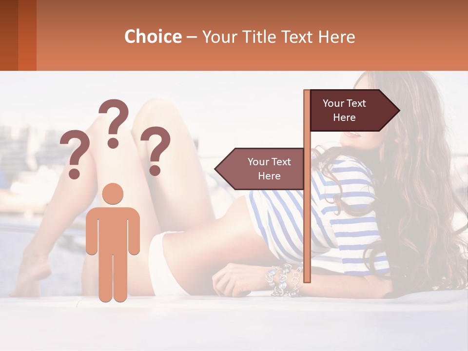 A Beautiful Woman Laying Down On The Ground PowerPoint Template