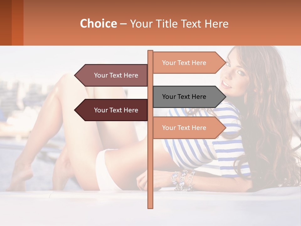 A Beautiful Woman Laying Down On The Ground PowerPoint Template