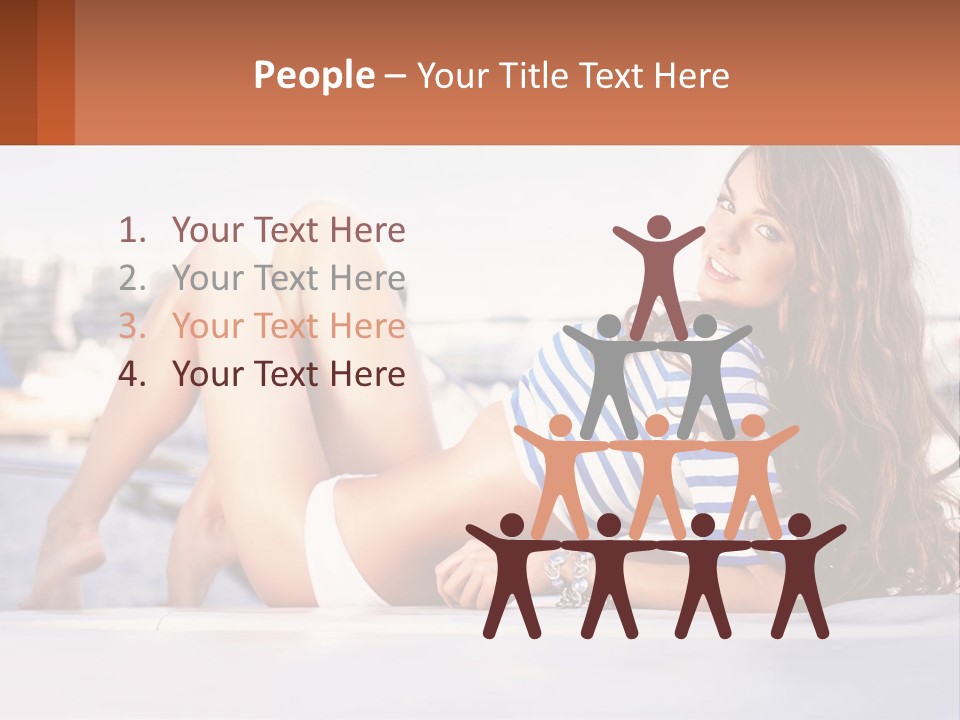 A Beautiful Woman Laying Down On The Ground PowerPoint Template
