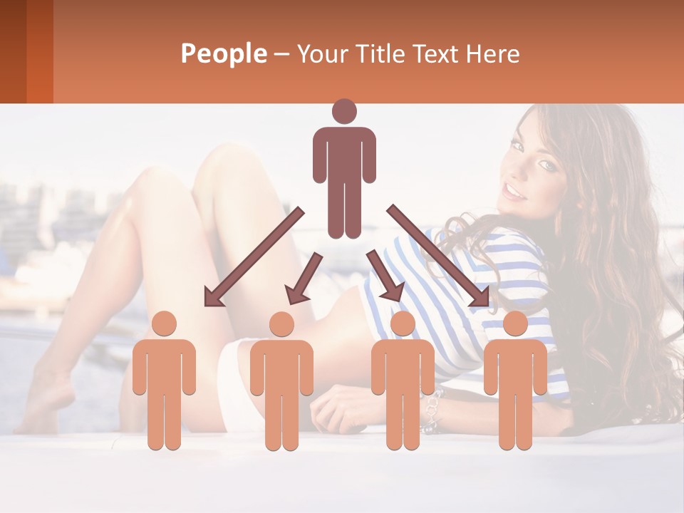 A Beautiful Woman Laying Down On The Ground PowerPoint Template