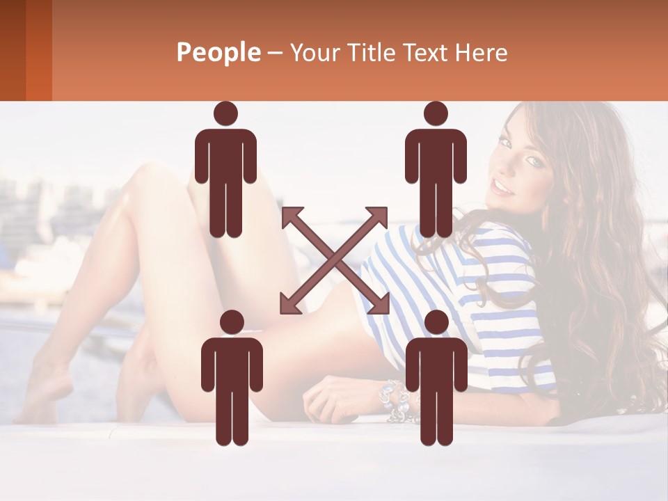 A Beautiful Woman Laying Down On The Ground PowerPoint Template