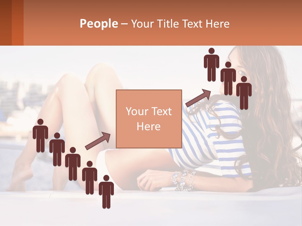 A Beautiful Woman Laying Down On The Ground PowerPoint Template