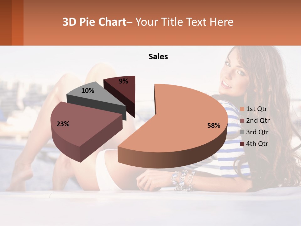 A Beautiful Woman Laying Down On The Ground PowerPoint Template