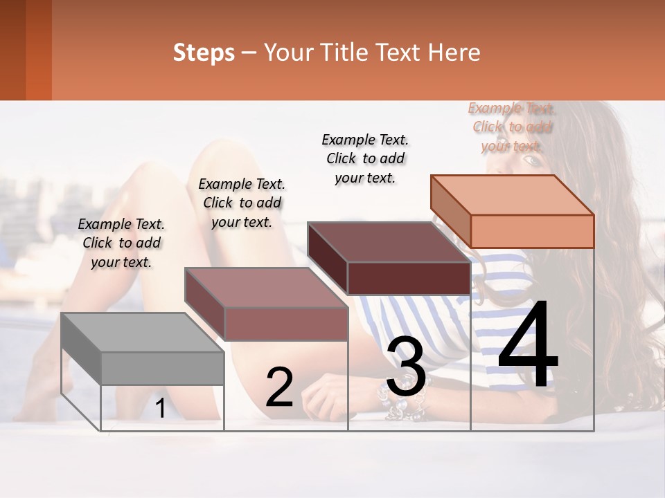 A Beautiful Woman Laying Down On The Ground PowerPoint Template