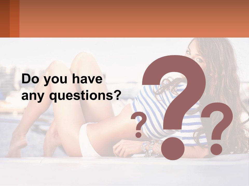 A Beautiful Woman Laying Down On The Ground PowerPoint Template