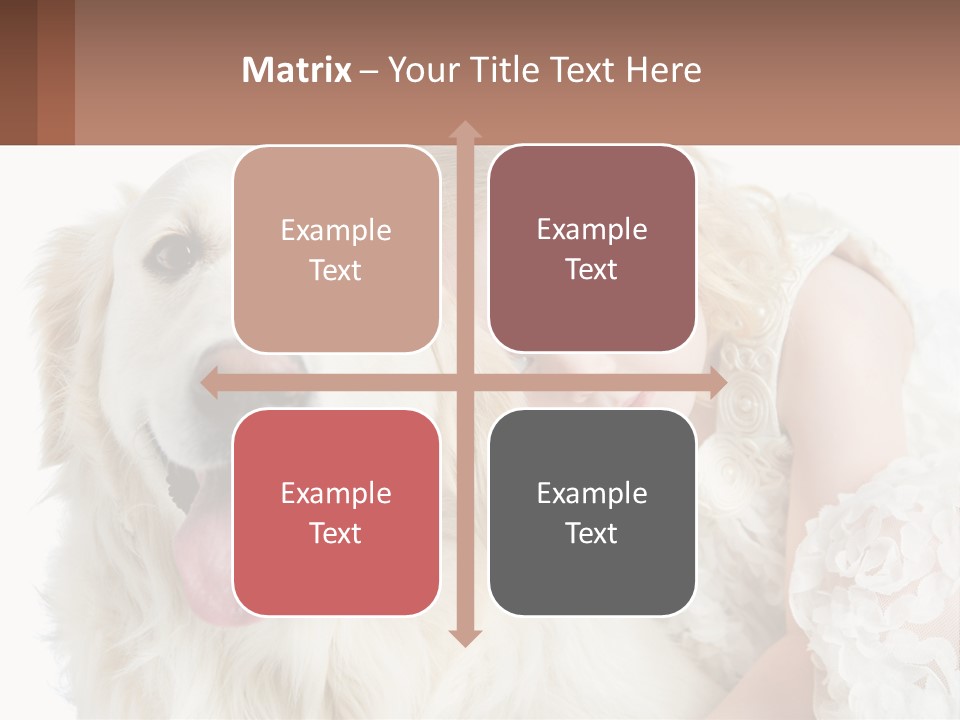 A Girl And A Dog Are Posing For A Picture PowerPoint Template