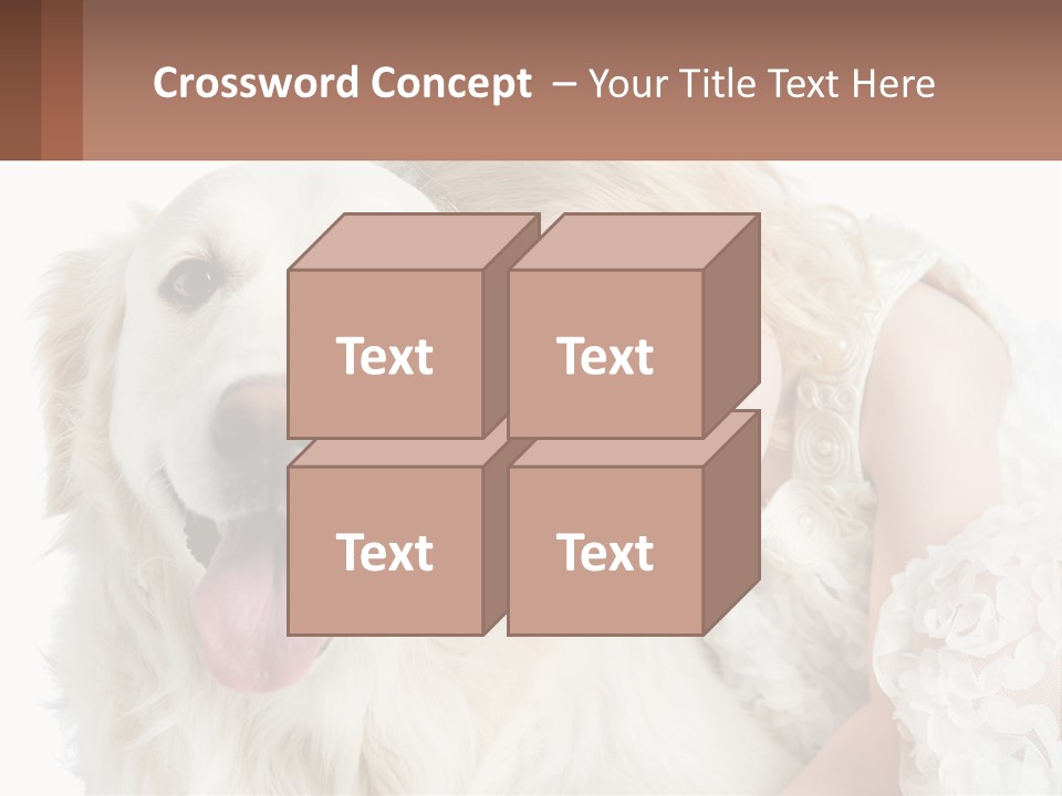A Girl And A Dog Are Posing For A Picture PowerPoint Template
